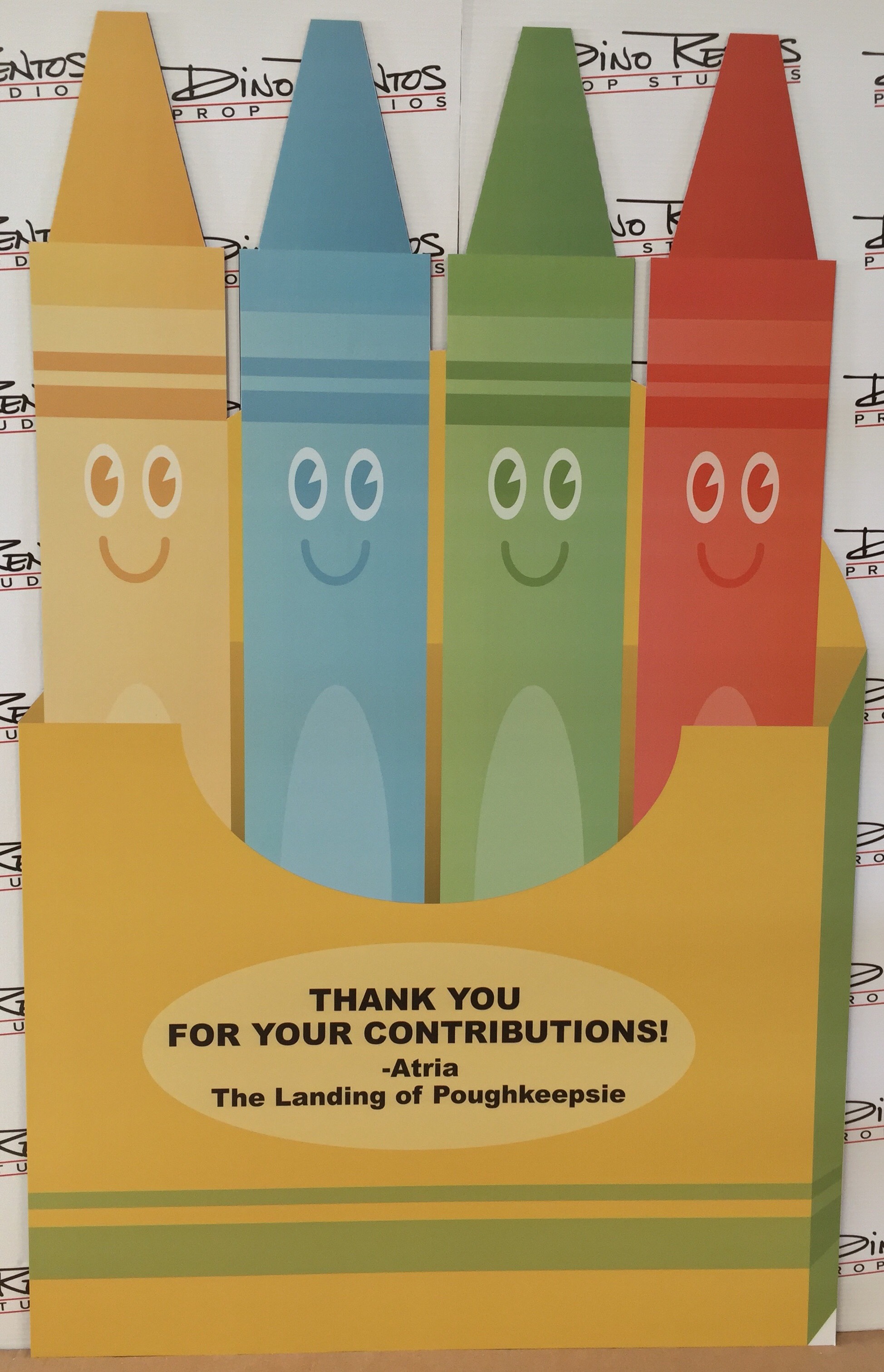 Crayon Box Cardboard Cutout Standup Prop Dino Rentos Studios, INC.